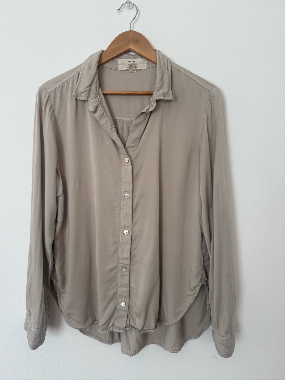 C&S by Cloth & Stone 100% EcoVera Fabric Sustainable Eco-Friendly Blouse Size L